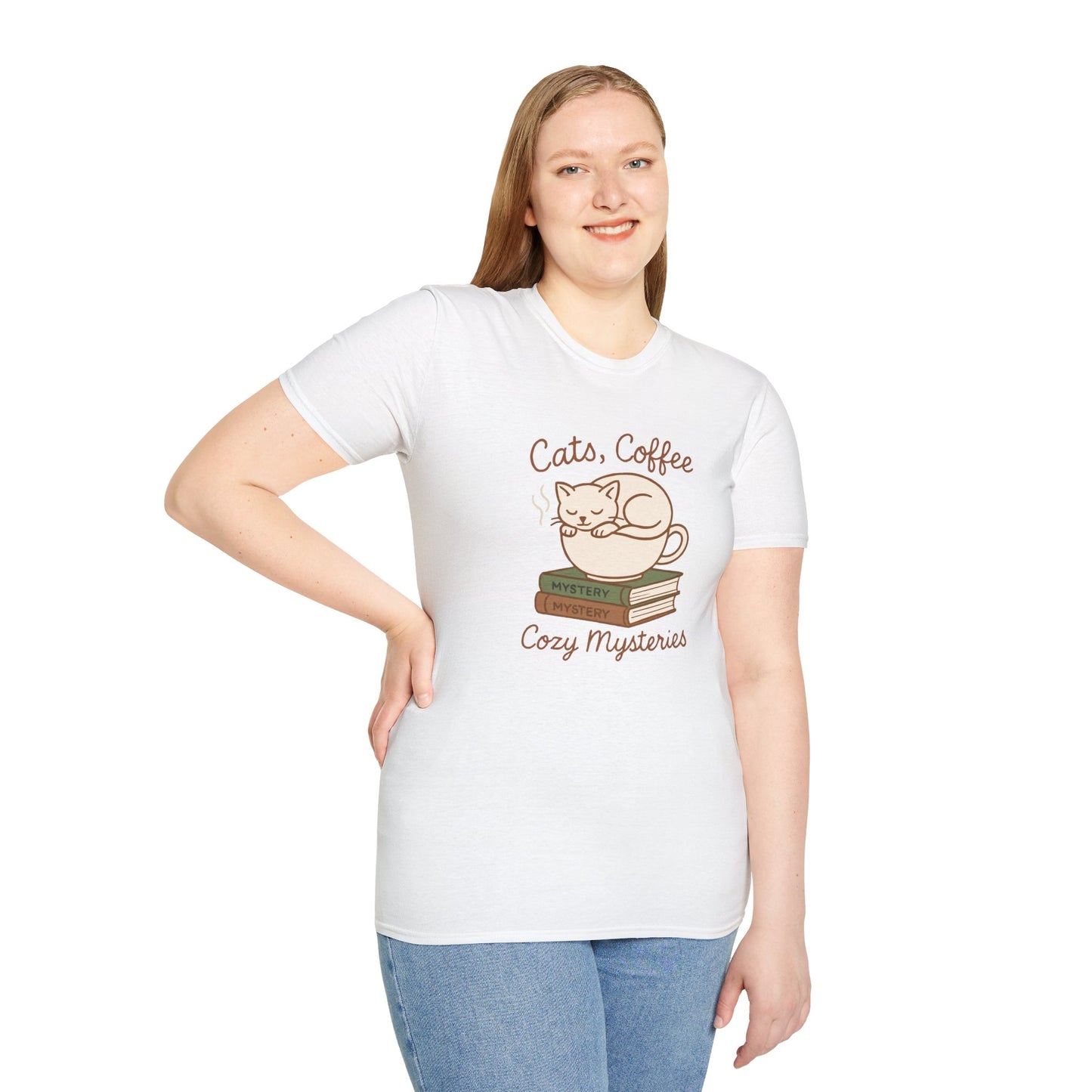 Cat, Coffee And Cozy Mysteries  - T-Shirt