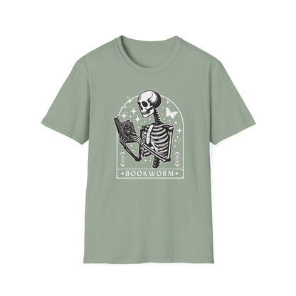 Skeleton Bookworm Graphic - T-Shirt