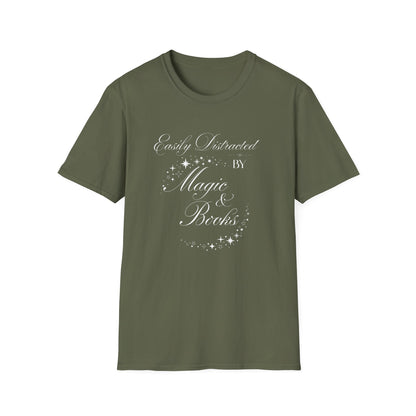 Easily Distracted By Magic & Books - T-Shirt