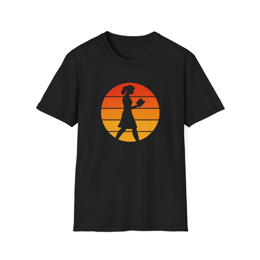Retro Reading at Sunset - T-Shirt