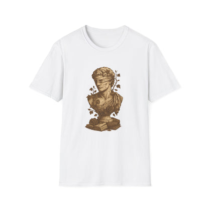 Dark Academia, Blindfolded Bust with Ivy and Books - T-Shirt