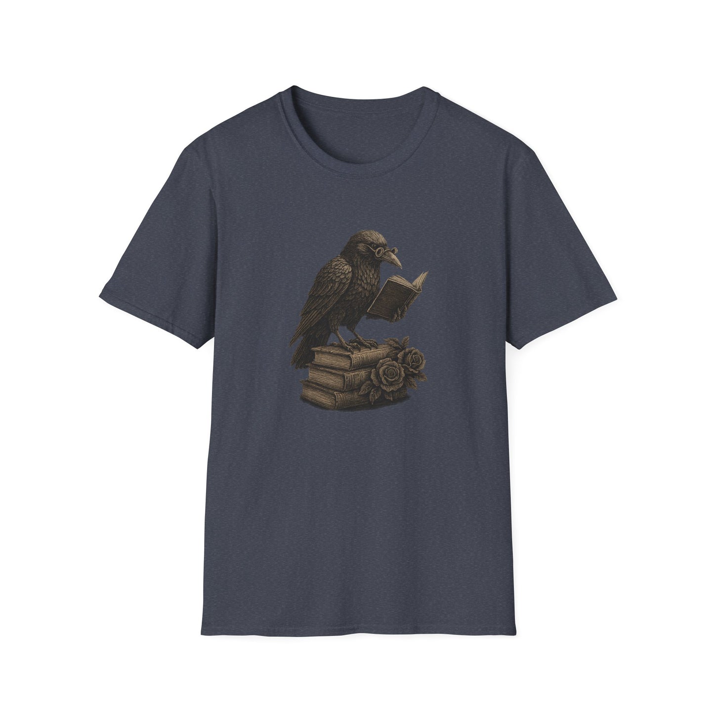 Dark Academia Crow Reading - T-Shirt