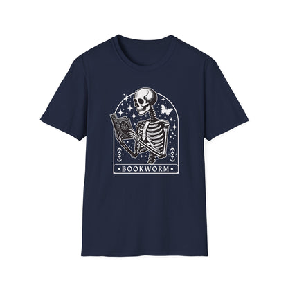 Skeleton Bookworm Graphic - T-Shirt