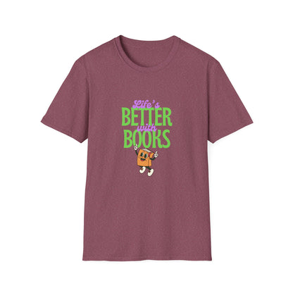 Life is Better With Books,  Retro T-Shirt