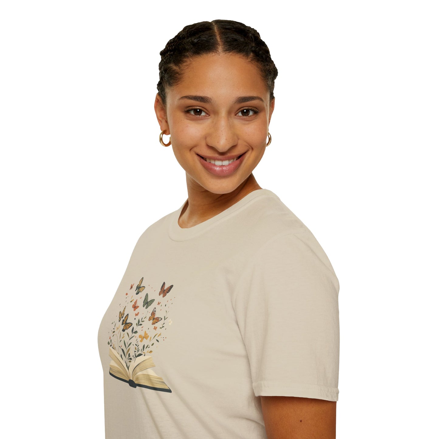 Butterfly Floral Book - T-Shirt
