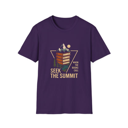 Seek The Summit, When The Books Call - T-Shirt