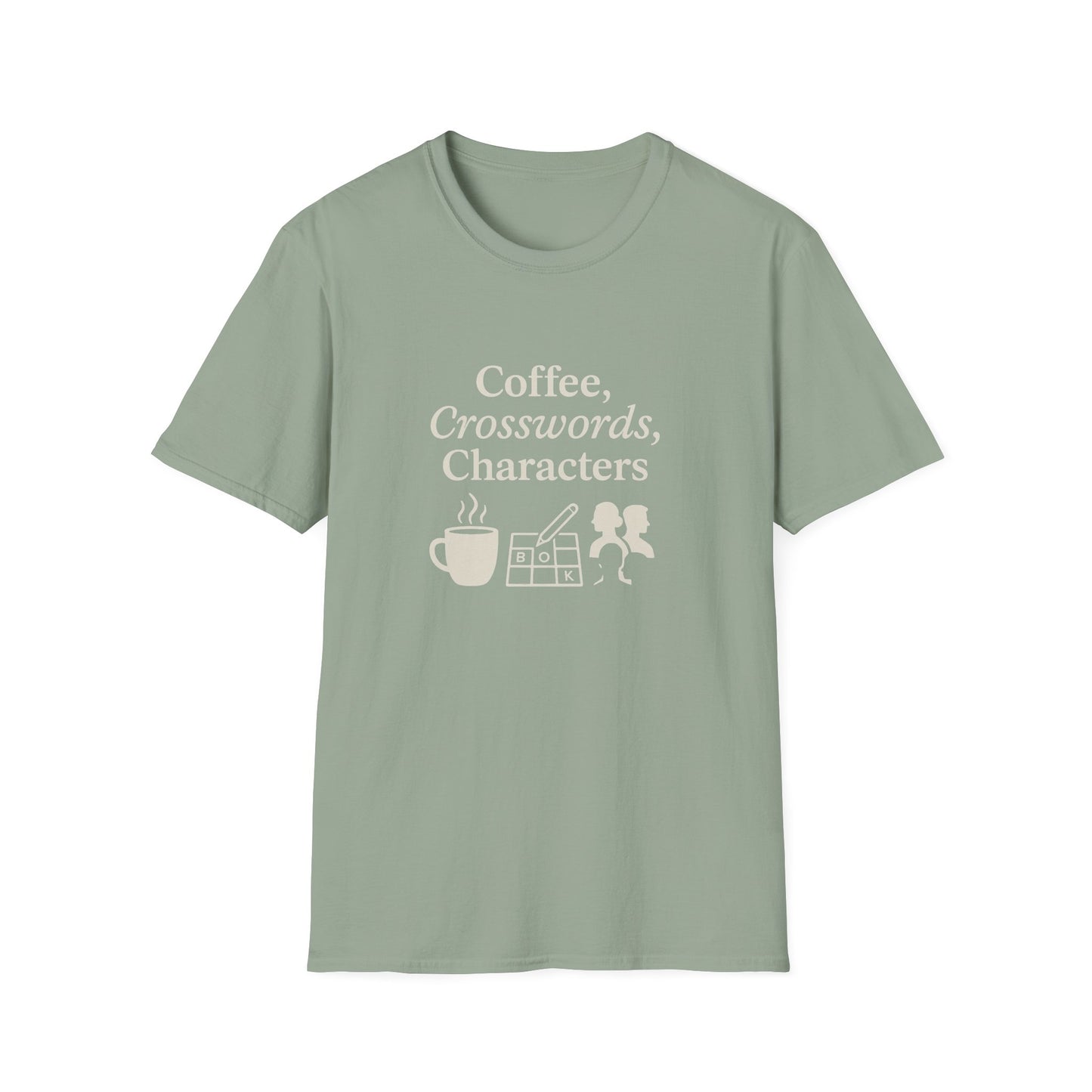 Coffee, Crosswords & Characters - T-Shirt