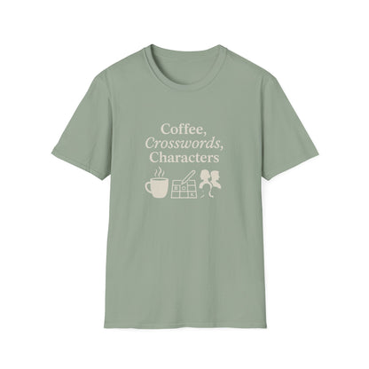 Coffee, Crosswords & Characters - T-Shirt