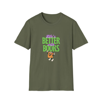 Life is Better With Books,  Retro T-Shirt