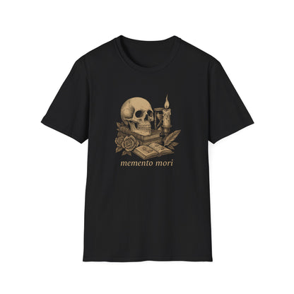 Dark Academia, Momento Mori Skull and Book - T-Shirt