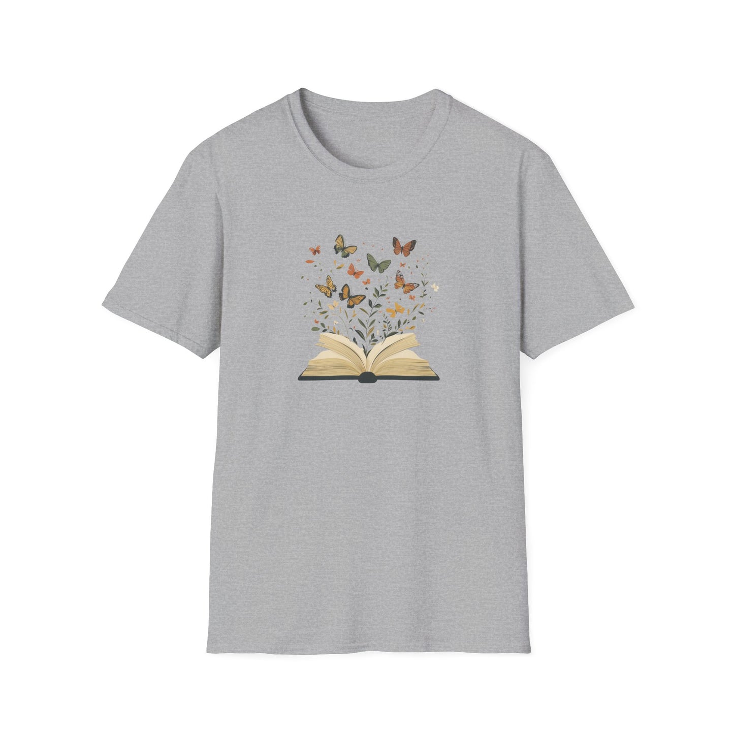 Butterfly Floral Book - T-Shirt