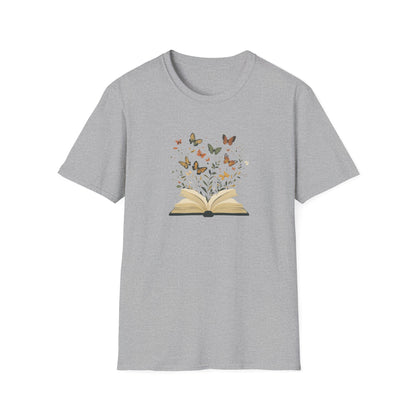 Butterfly Floral Book - T-Shirt