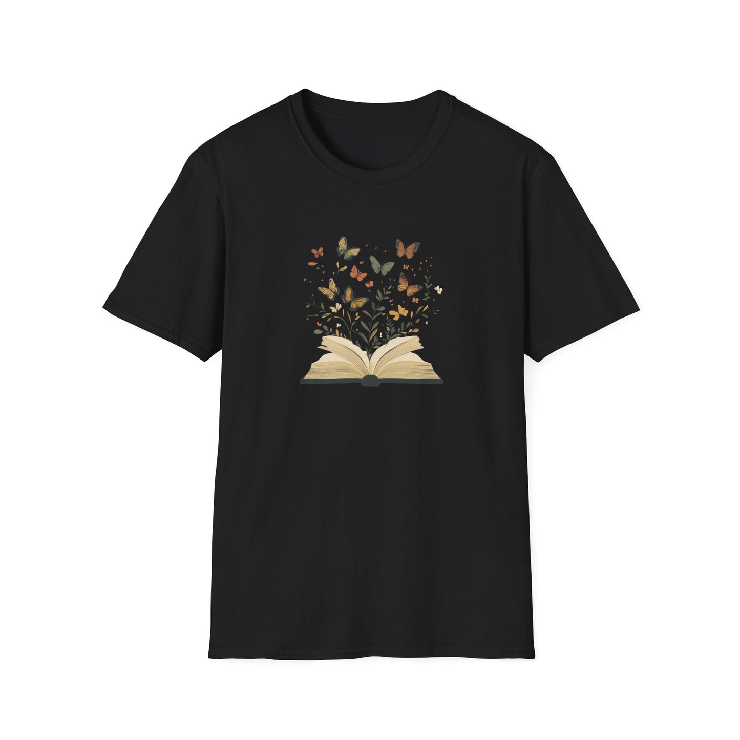 Butterfly Floral Book - T-Shirt