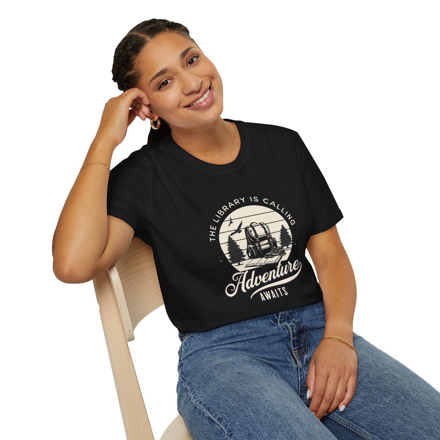 Library is Calling, Adventure Awaits - T-Shirt