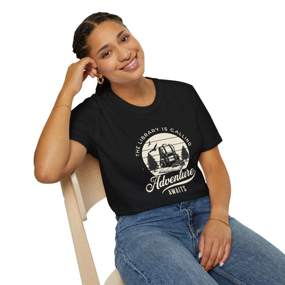Library is Calling, Adventure Awaits - T-Shirt