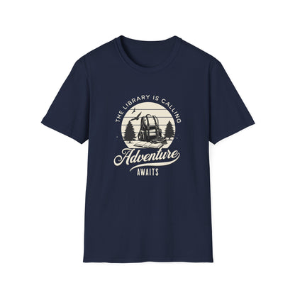 Library is Calling, Adventure Awaits - T-Shirt