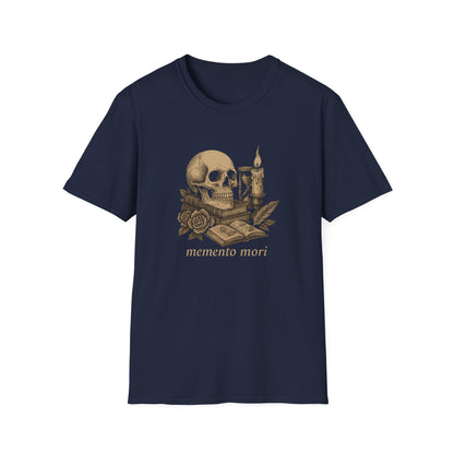 Dark Academia, Momento Mori Skull and Book - T-Shirt