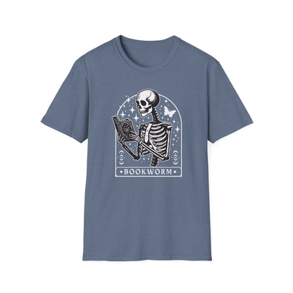 Skeleton Bookworm Graphic - T-Shirt