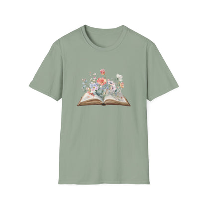Floral Book Graphic - T-Shirt