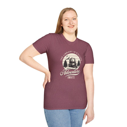Library is Calling, Adventure Awaits - T-Shirt