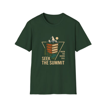 Seek The Summit, When The Books Call - T-Shirt