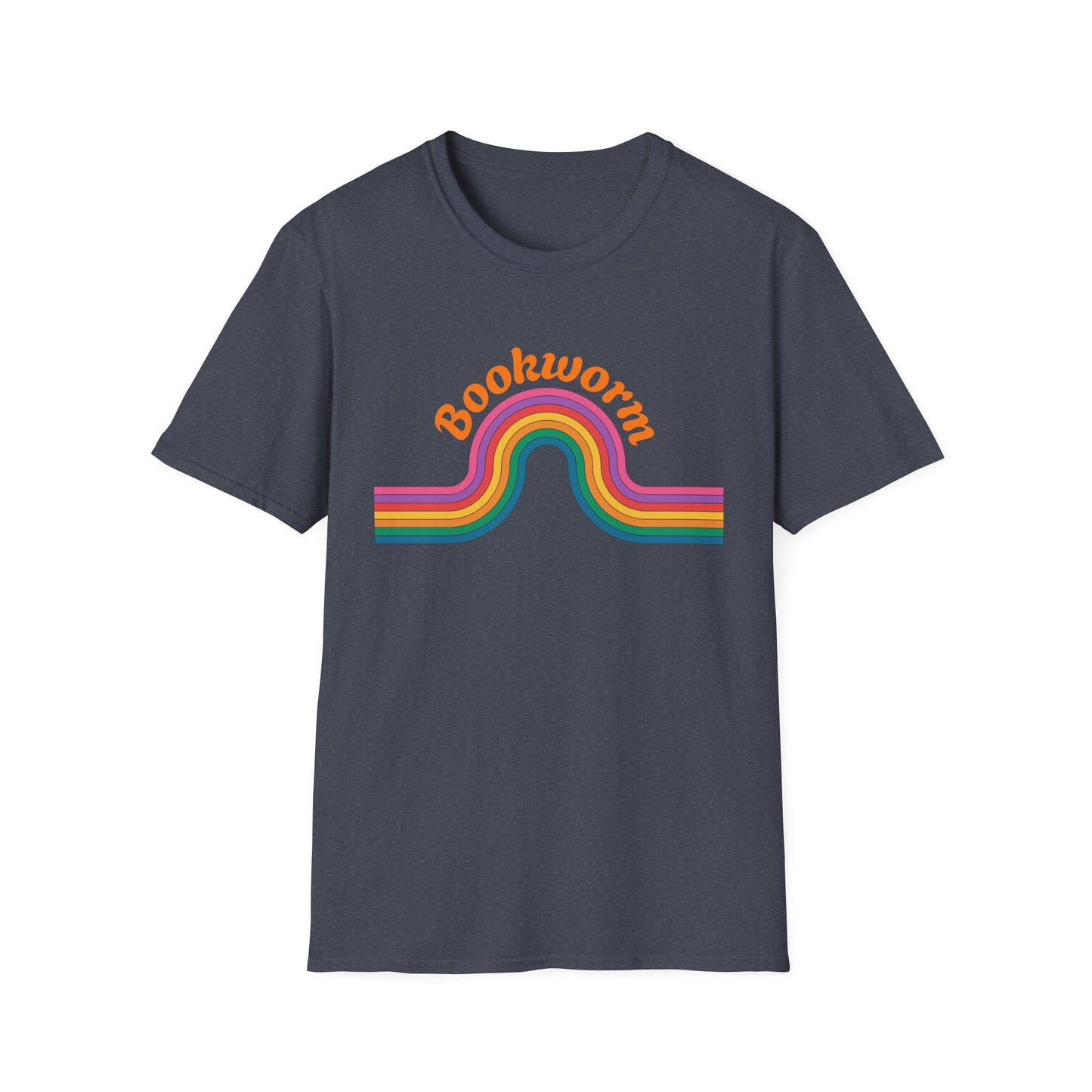 Retro Bookworm Rainbow  - T-Shirt