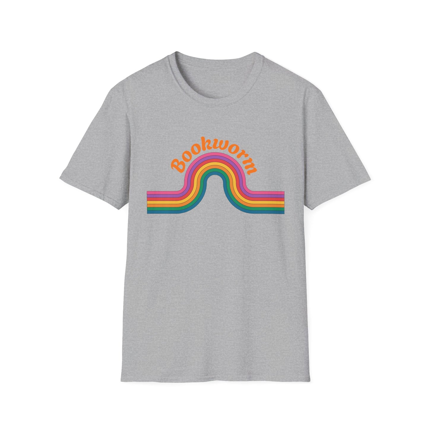 Retro Bookworm Rainbow  - T-Shirt