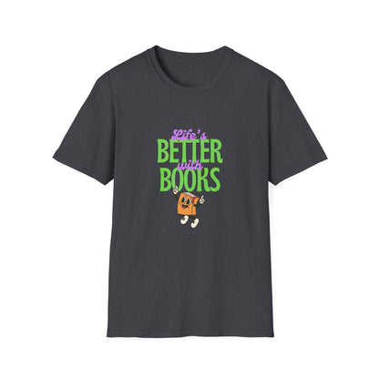 Life is Better With Books,  Retro T-Shirt