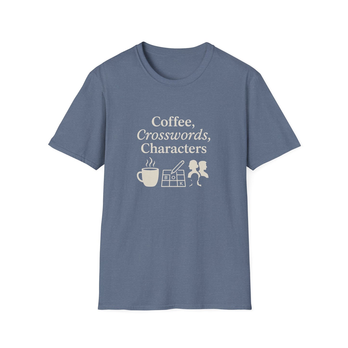 Coffee, Crosswords & Characters - T-Shirt