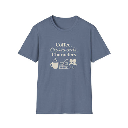 Coffee, Crosswords & Characters - T-Shirt