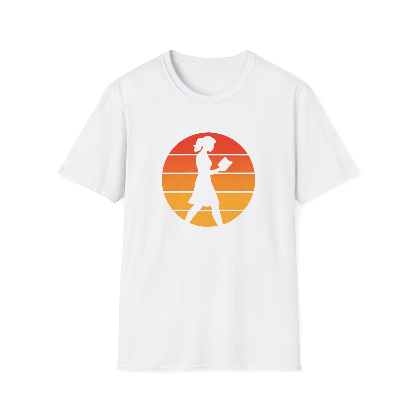 Retro Reading at Sunset - T-Shirt