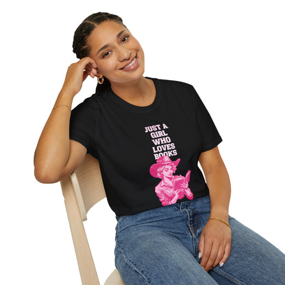 Just A Girl Who Loves Books - Cowgirl T-Shirt