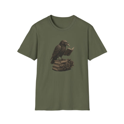 Dark Academia Crow Reading - T-Shirt