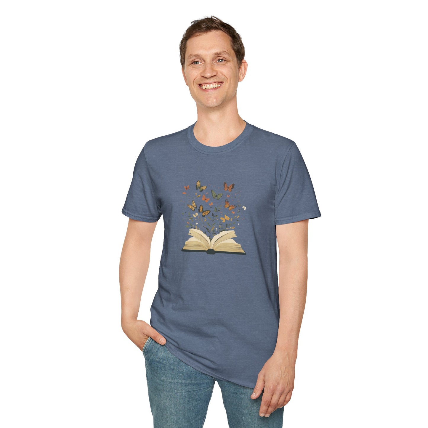 Butterfly Floral Book - T-Shirt