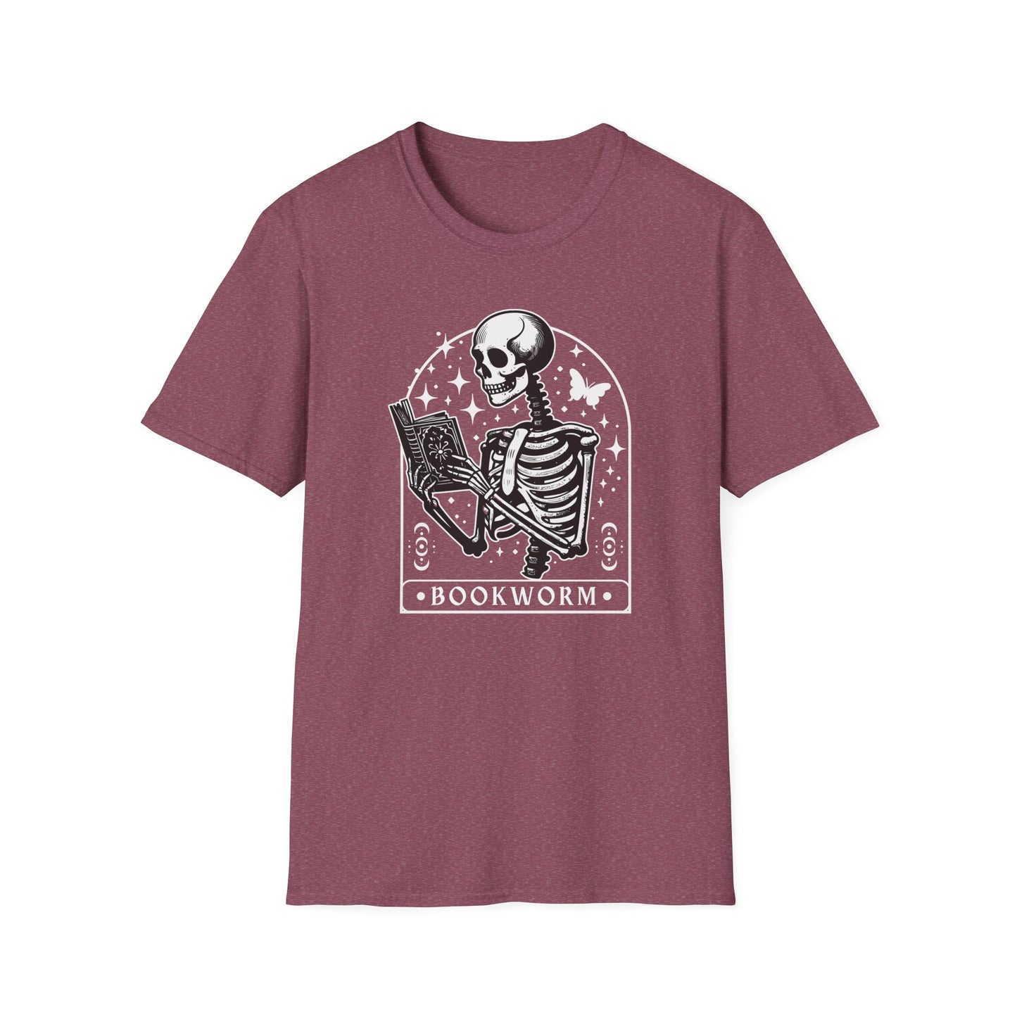 Skeleton Bookworm Graphic - T-Shirt