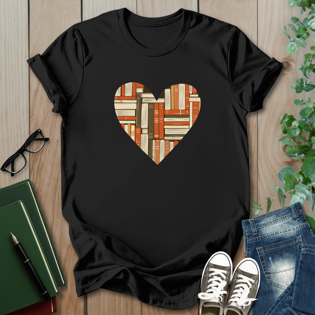 Heart Made of Books - T-Shirt