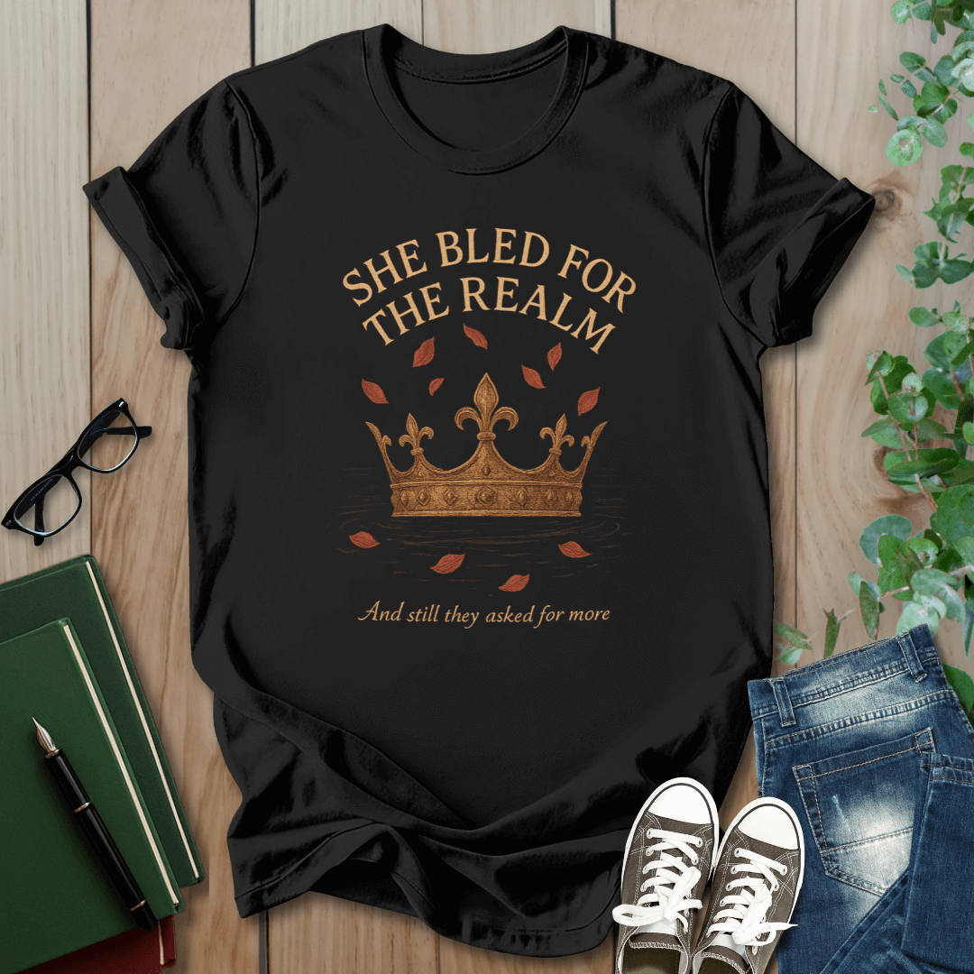 Fourth Wing, She Bled For The Realm - Romantasy T-Shirt