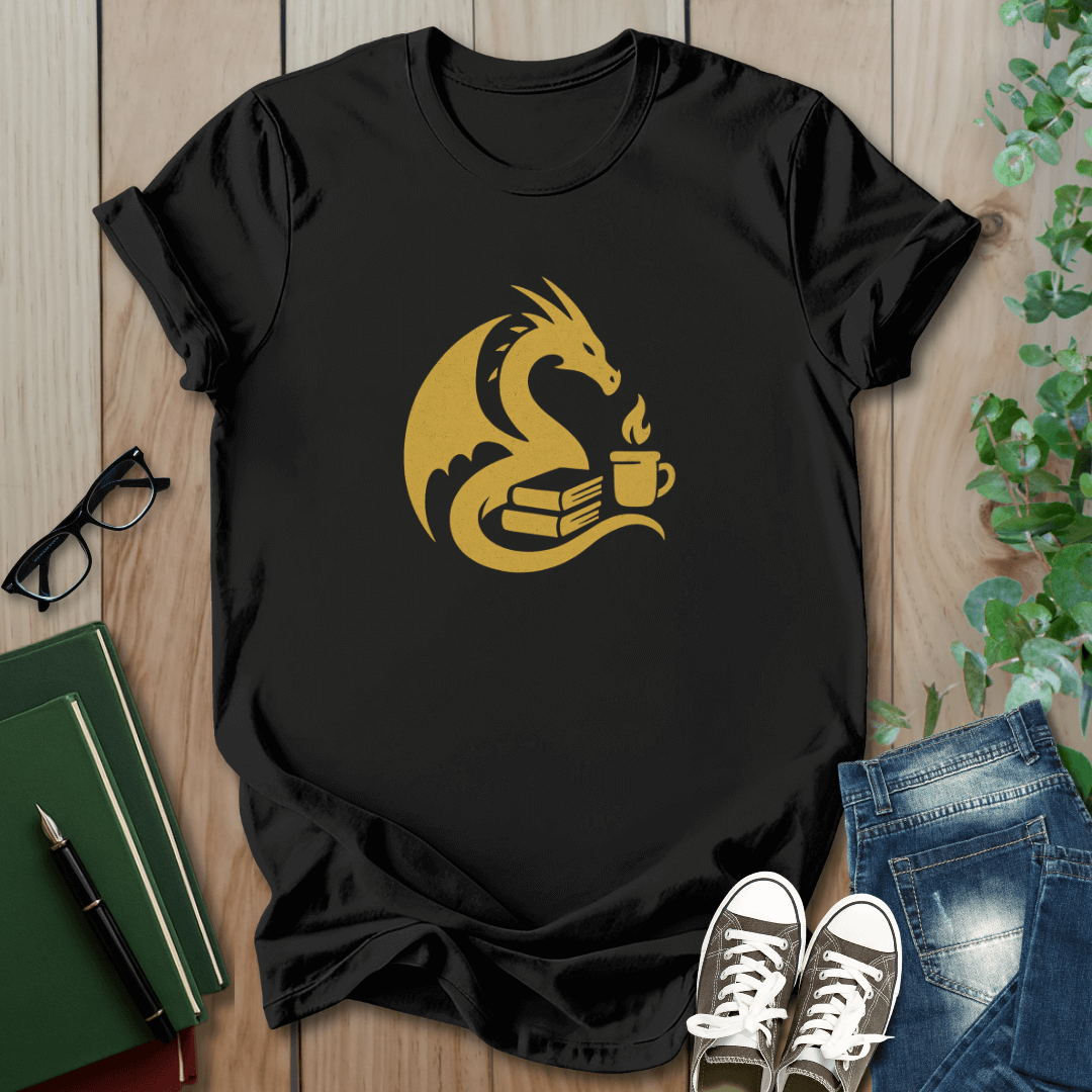 Dragon & Coffee - Graphic T-Shirt