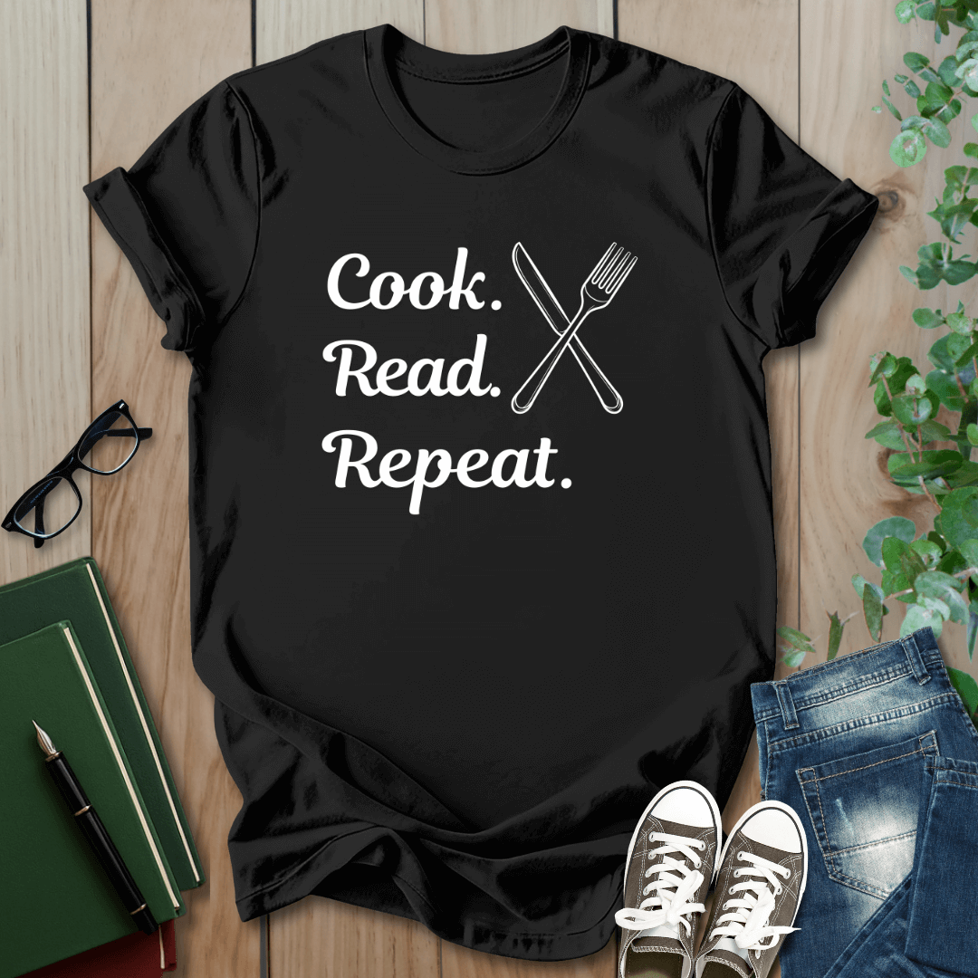 Cook. Read. Repeat - T-Shirt