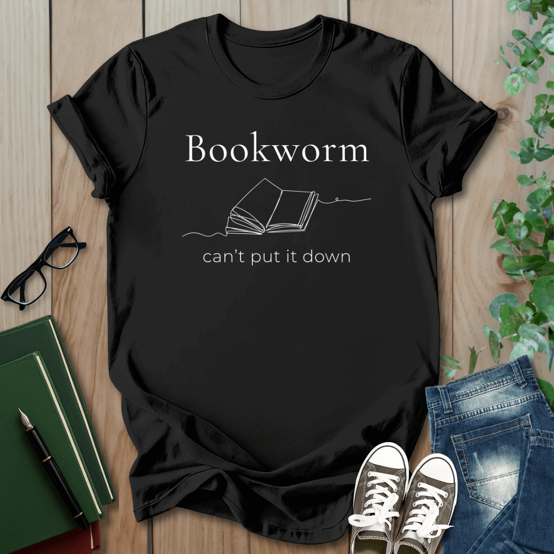 Bookworm, Can't Put It Down - T-Shirt