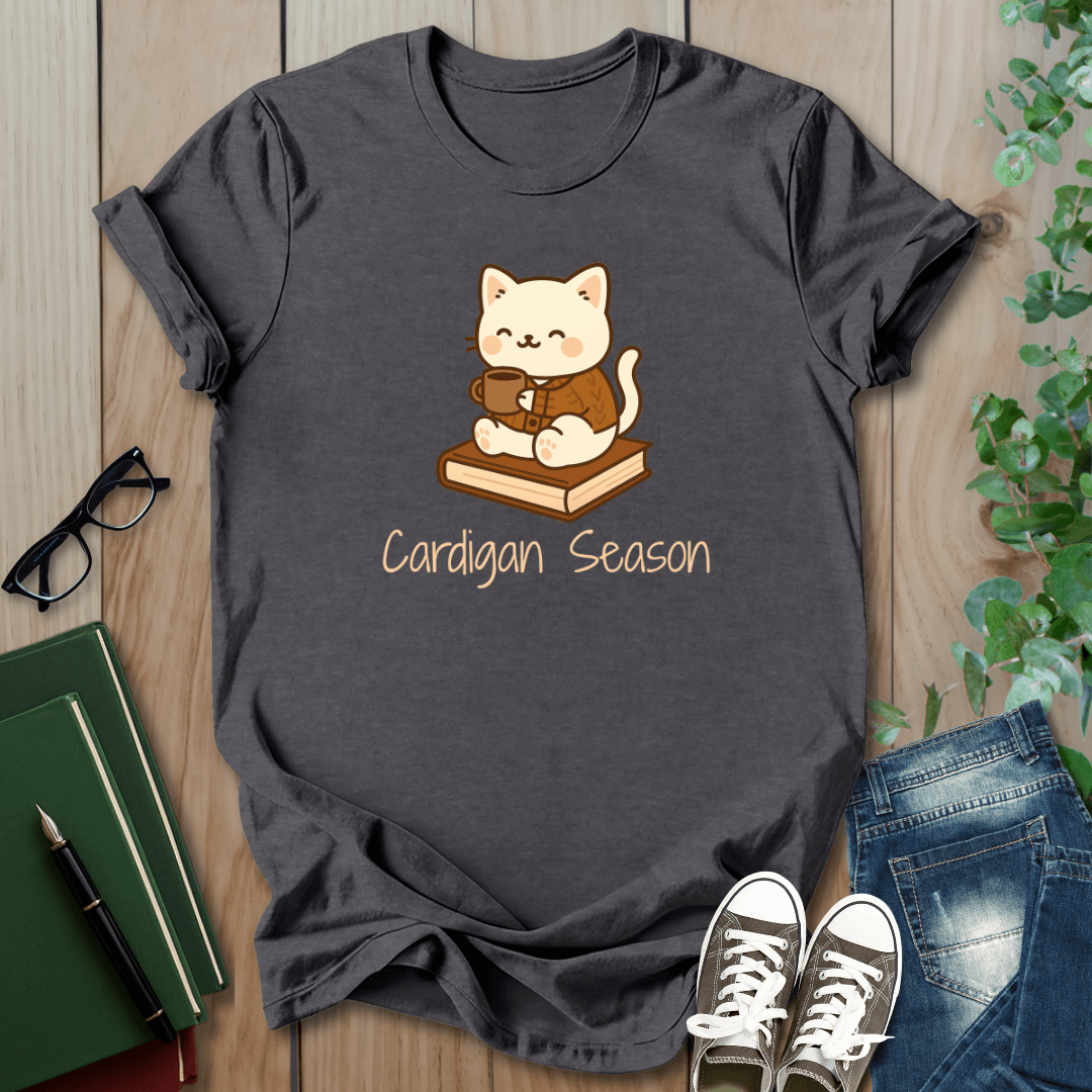 Cat, Cardigan Season - T-Shirt