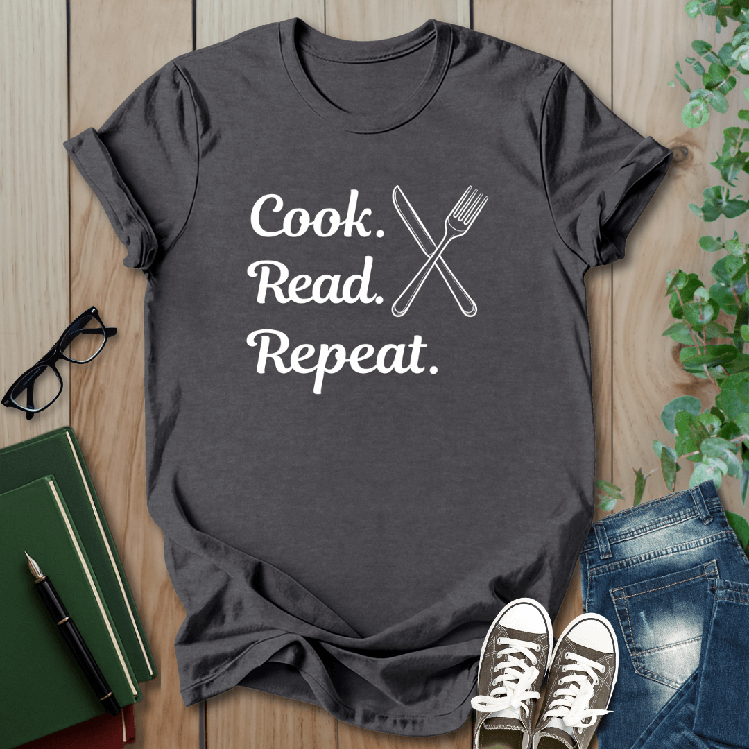 Cook. Read. Repeat - T-Shirt