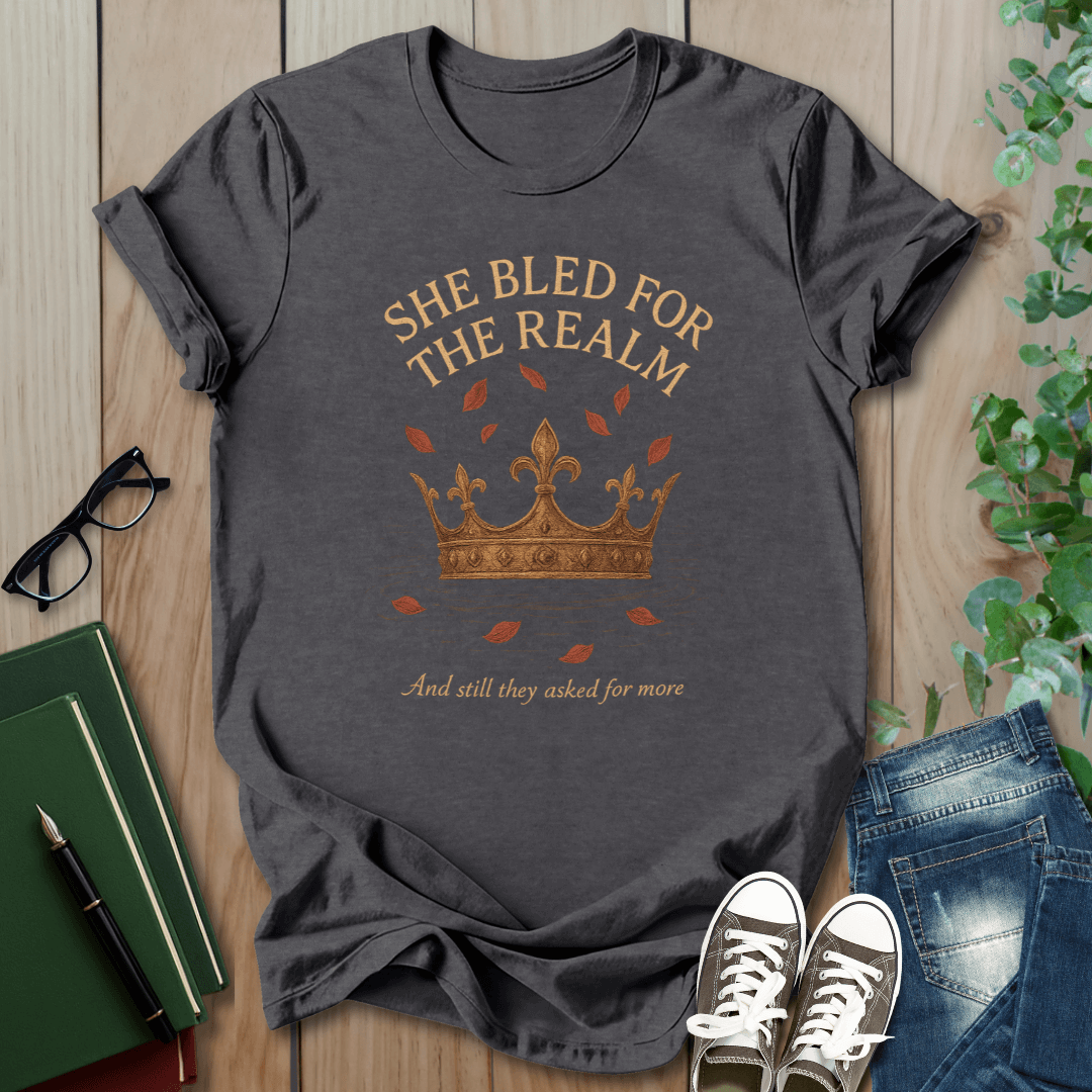 Fourth Wing, She Bled For The Realm - Romantasy T-Shirt