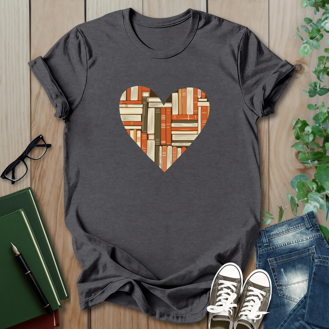 Heart Made of Books - T-Shirt