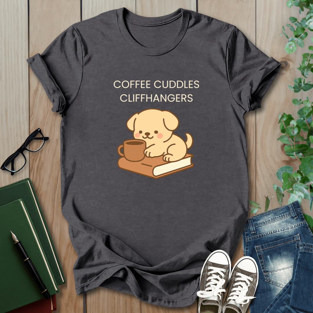 Coffee Cuddles Cliffhangers- T-Shirt