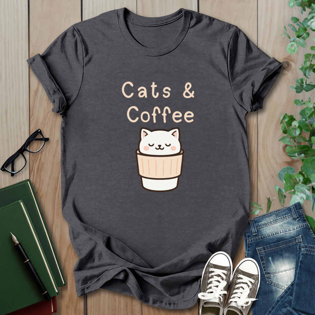 Cats & Coffee - T-Shirt