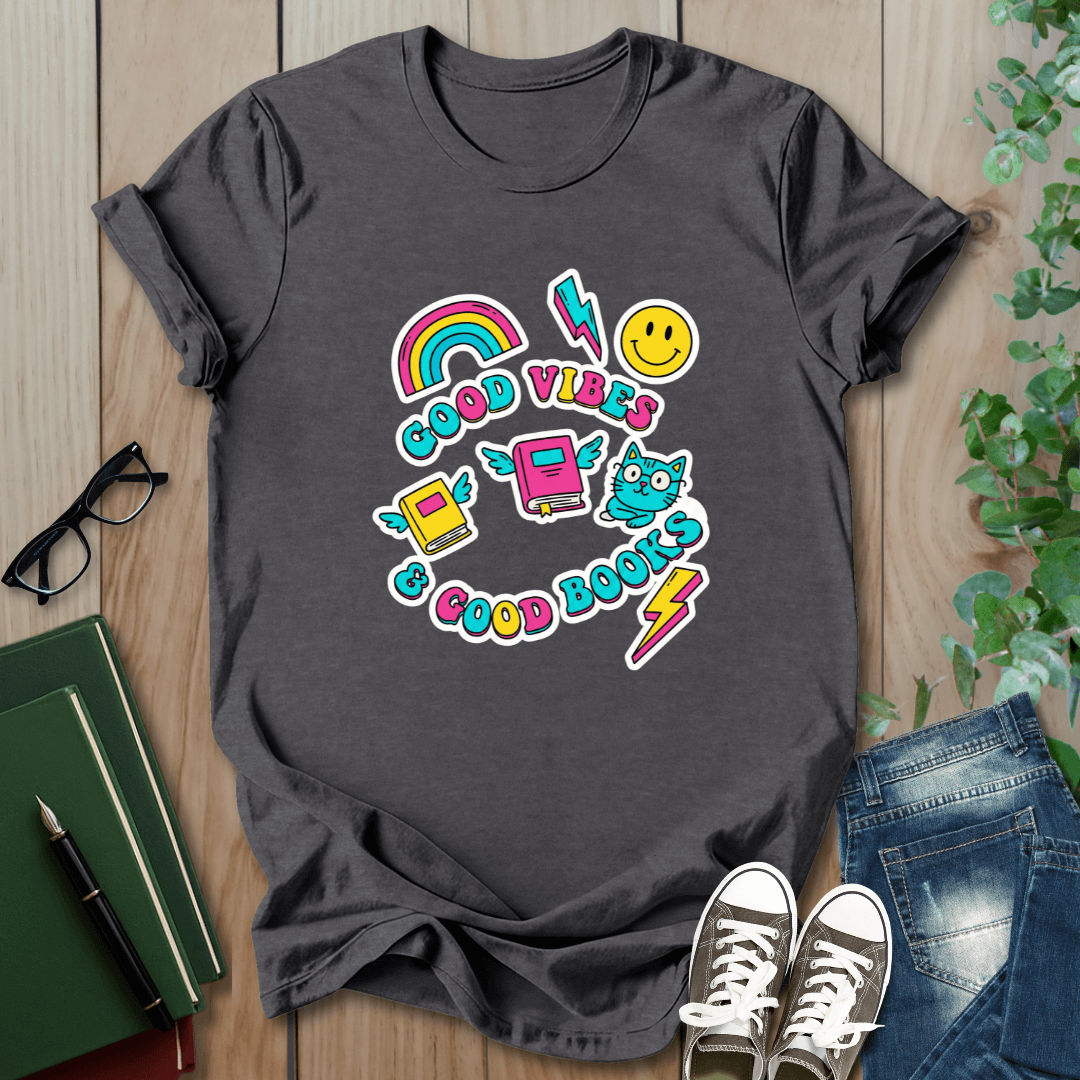 Good Vibes & Good Books, Kidcore - T-Shirt