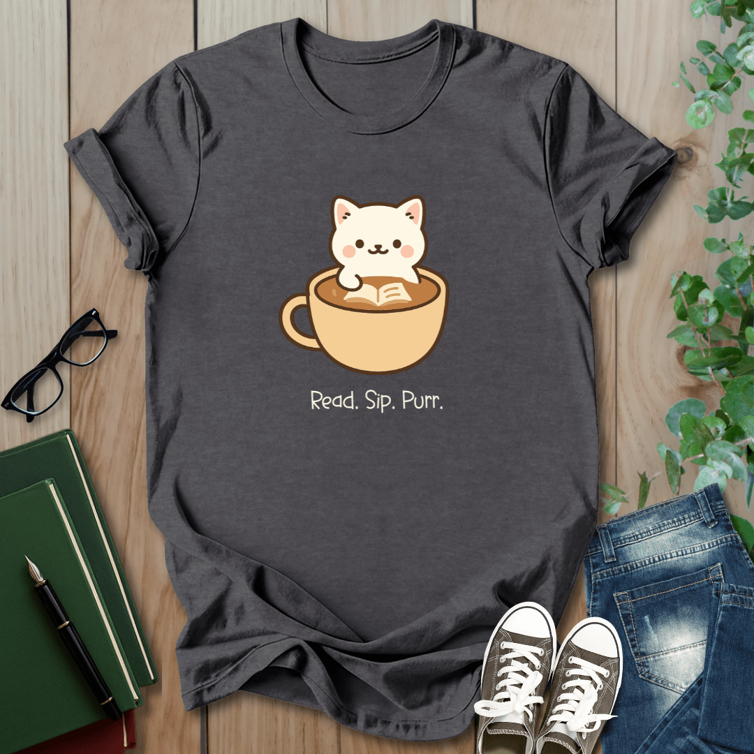 Read. Sip. Purr - T-Shirt