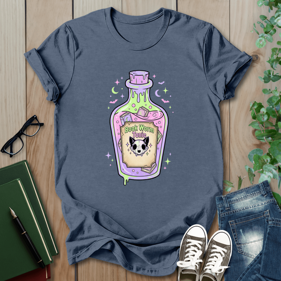 Spooky Book Club, Bookworm Potion - T-Shirt