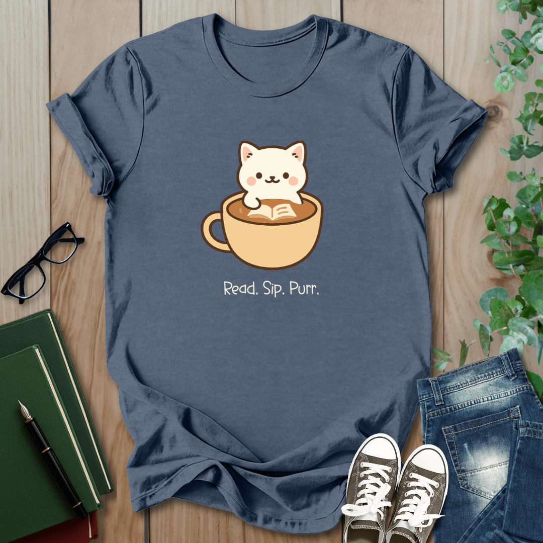 Read. Sip. Purr - T-Shirt